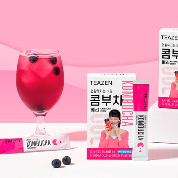 TEAZEN Kombucha Berry 10 Sticks available on Koolseoul.com, your Korean Eshop from Seoul !