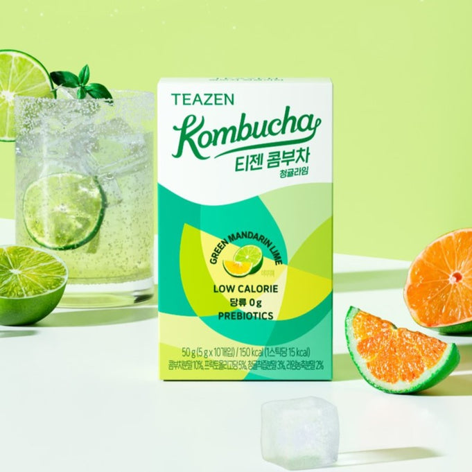 TEAZEN Kombucha Green Mandarine Lime 10 Sticks | Kool Seoul