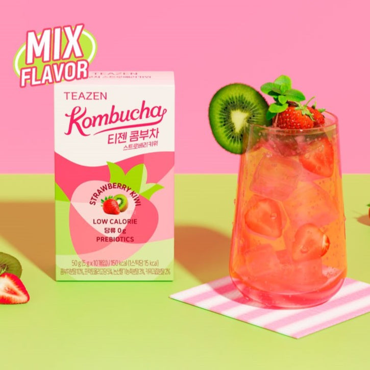 TEAZEN Kombucha Strawberry Kiwi 10 Sticks | Kool Seoul