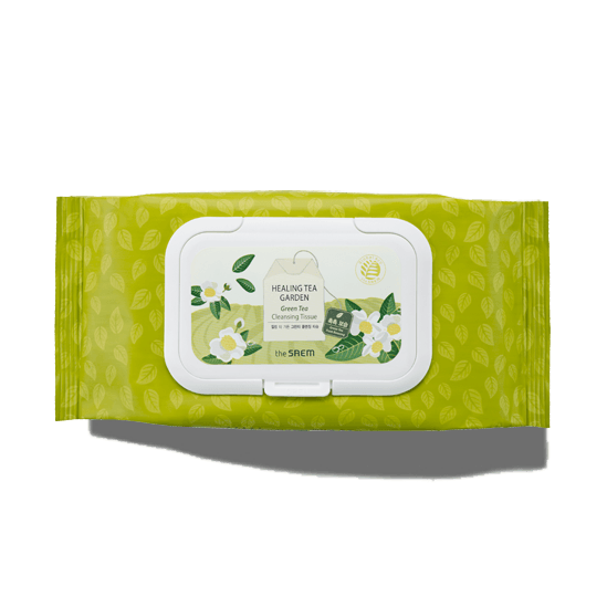 The Saem  Healing Tea Garden Green Tea Cleansing Tissue x60