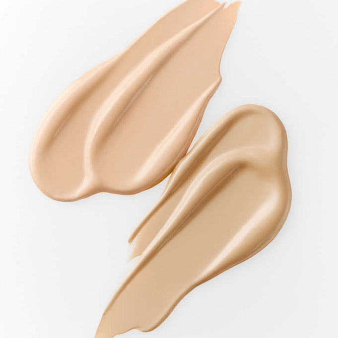 Texture of THE WHOO Gong Jin Hyang Brightening UV Protective BB Cream in two shades.