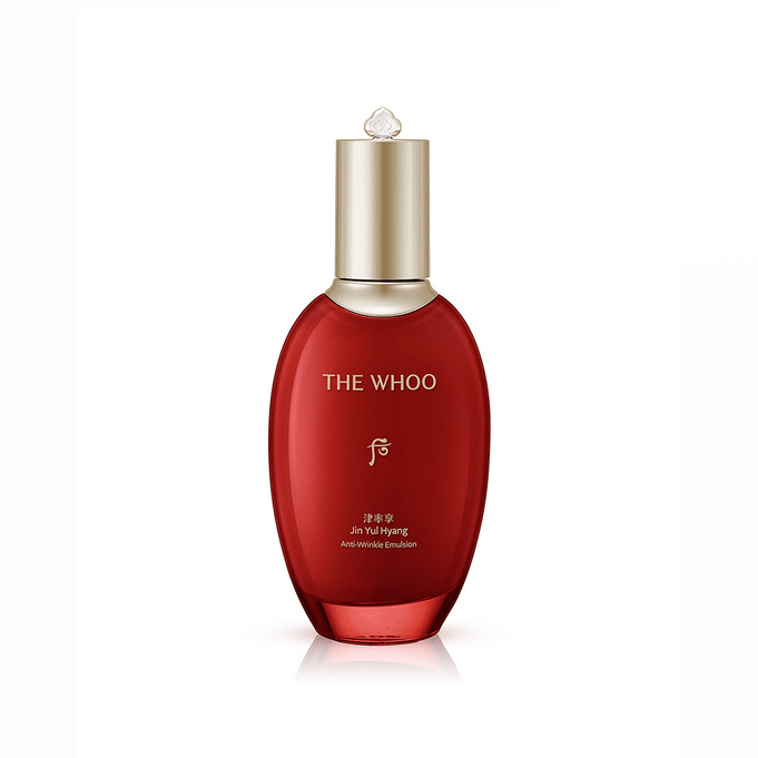 THE WHOO Jin Yul Hyang Anti-Wrinkle Emulsion 110ml luxurious skincare product in red bottle