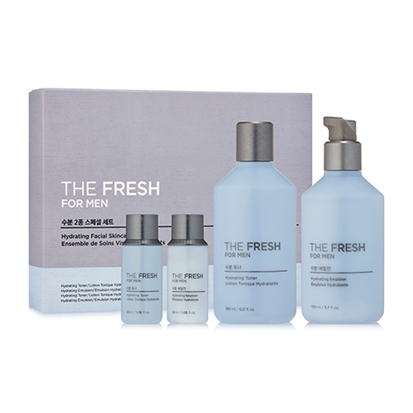 THE FACE SHOP The Fresh For Men Moisture 2 Pieces Set by Gentleman Korea - hydrating men's skincare gift set