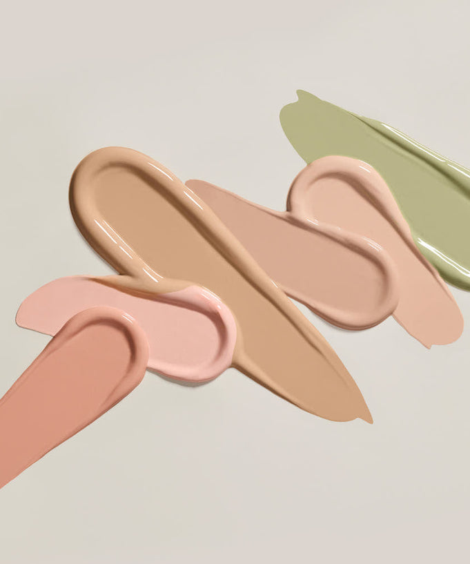 Color swatches of THE SAEM Cover Perfection Pen Concealer showcasing various shades.