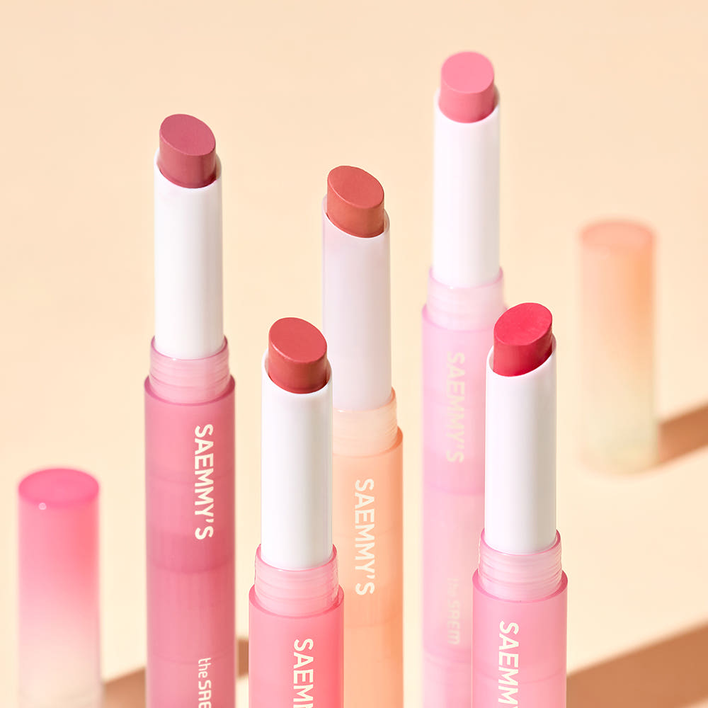 THE SAEM Saemmy's Crema Velvet Lipstick collection in various shades for a vibrant lips look.