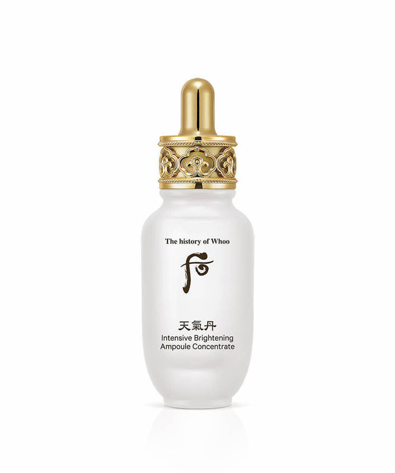 THE WHOO Cheongidan Hwahyun Intensive Brightening AMpoule Concentrate 30ml bottle with ornate golden cap
