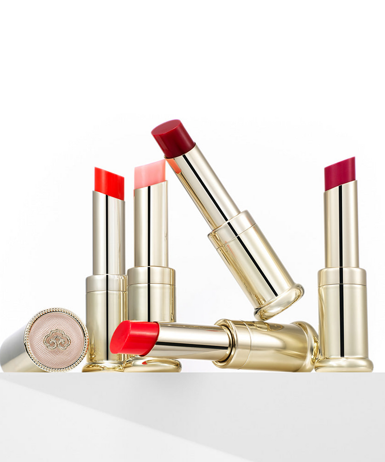 THE WHOO Gong Jin Hyang Mi Glow Lip Balm 3.3g in various shades on display