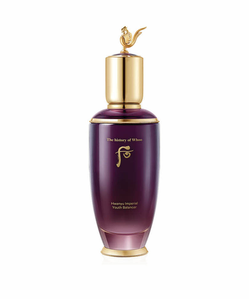 THE WHOO Hwanyu Balancer 120ml bottle with elegant gold and purple design