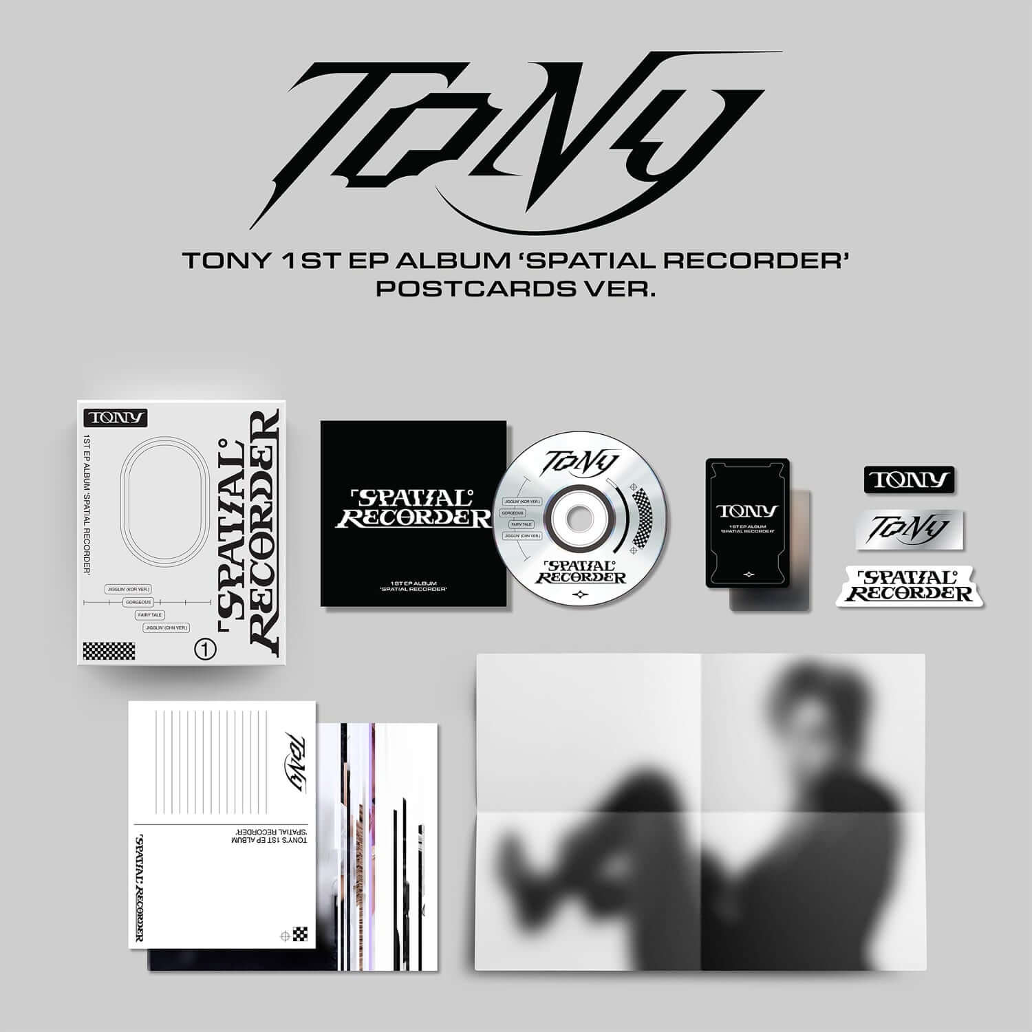 TONY - 1st EP [SPATIAL RECORDER] (POSTCARDS ver) - Kpop Albu | Kool Seoul - Buy Kpop Albums Online