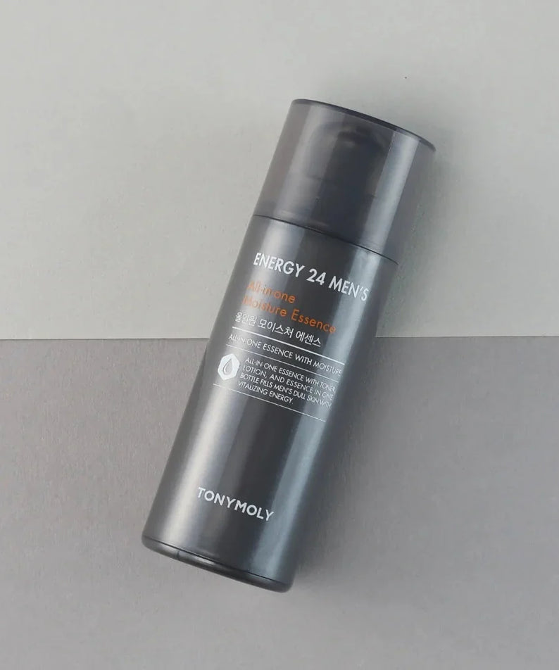 TONYMOLY Energy 24 Men's All-in-One Moisture 120ml bottle product shot by Gentleman Korea for Korean men's skincare