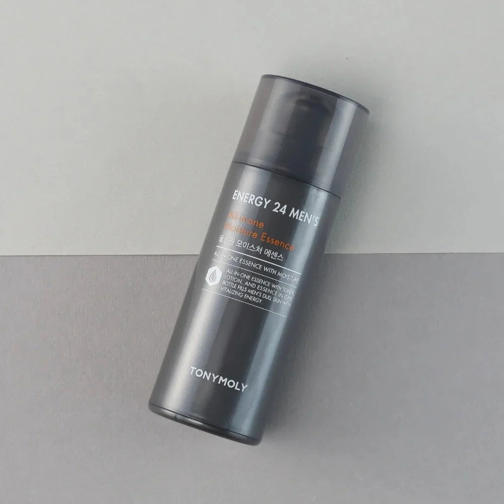 TONYMOLY Energy 24 Men's All-in-One Moisture 120ml bottle product shot by Gentleman Korea for Korean men's skincare