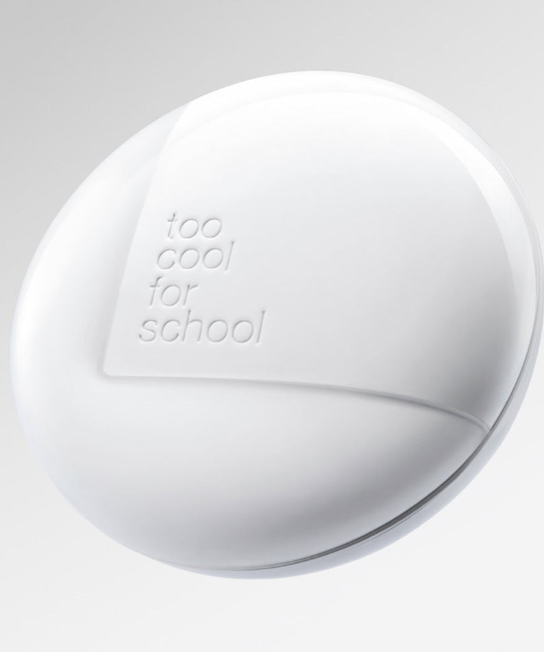 TOO COOL FOR SCHOOL Fixing Cover Fit Cushion [Product + Refill] - sleek white compact case design on a light background
