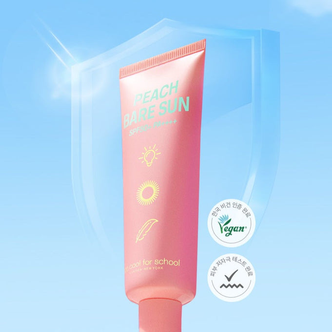 TOO COOL FOR SCHOOL Peach Bare Sun Cream SPF50+ PA++++ 50ml | Kool Seoul