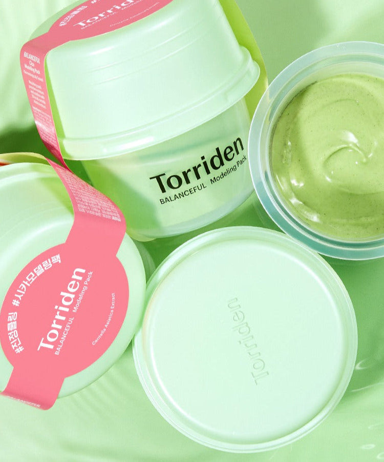 TORRIDEN Balanceful Cica Modeling Pack 30g shown with open and closed containers on a green background.