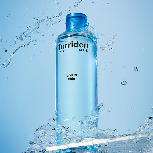 TORRIDEN Dive In Low Molecular Hyaluronic Acid For Men Skin 300ml bottle splash shot - Gentleman Korea men’s hydrating toner