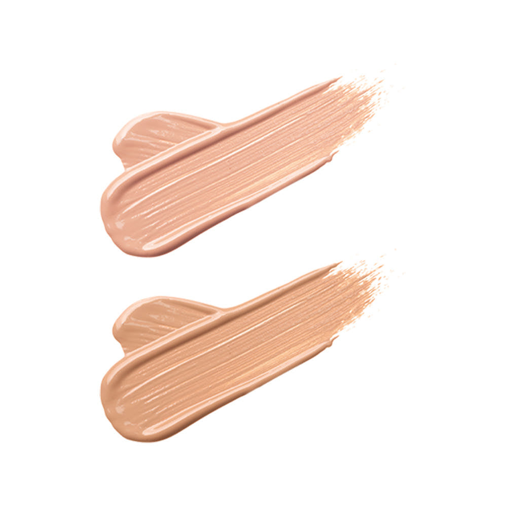 TOUCH IN SOL Touch Insole Touch Cover Semi-Matte Cushion Main Product + Refill texture swatches on a white background