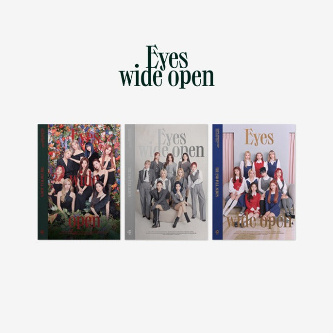 TWICE EYES WIDE OPEN 2nd Album (Random Ver.) cover featuring group artwork and album design.