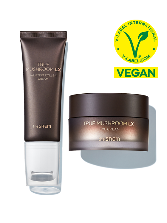 THE SAEM True Mushroom LX Eye Cream Special Set (Eye Cream+Roller Cream) | Kool Seoul