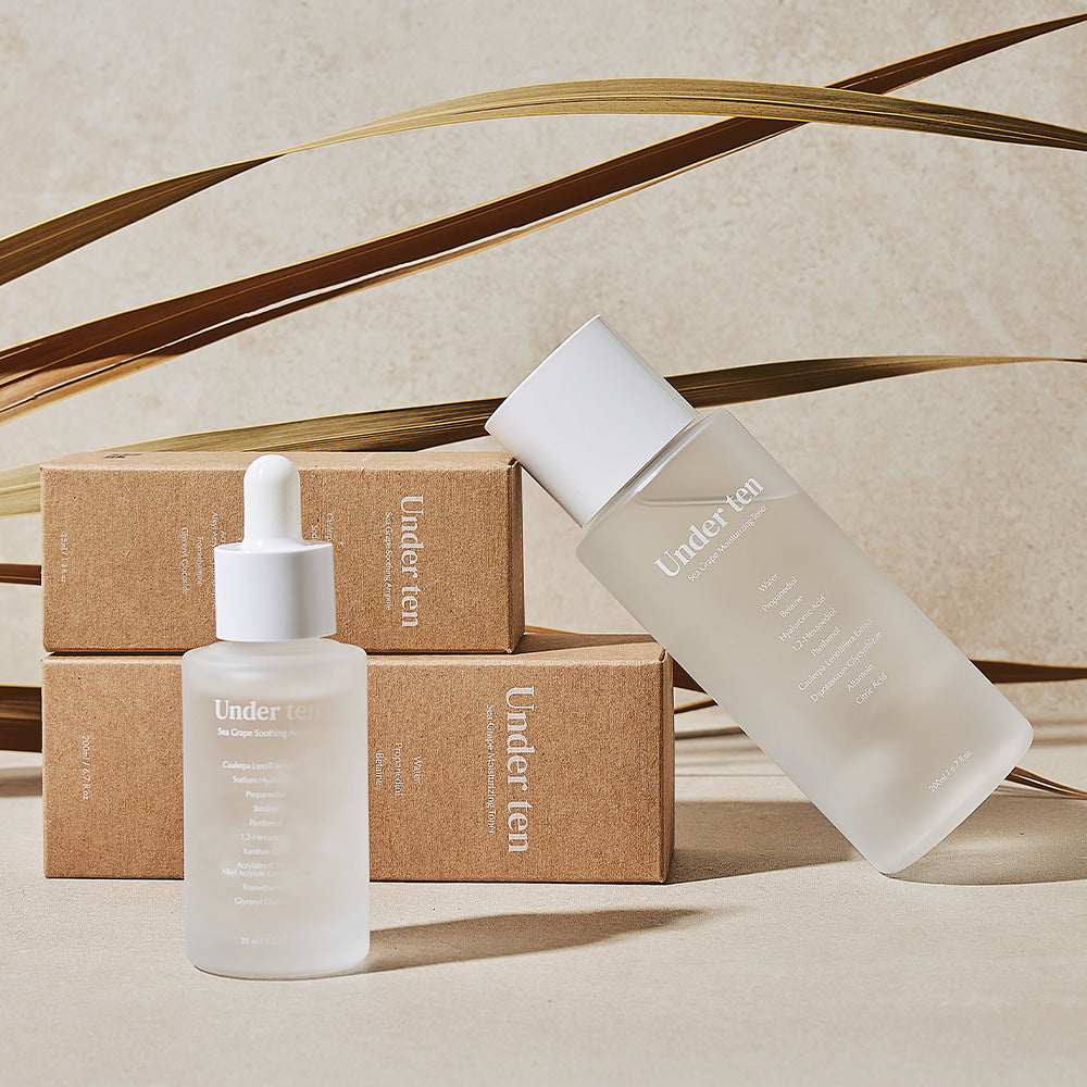 UNDER TEN Sea Grape Basic Care Set (Toner+Ampoule) | Kool Seoul