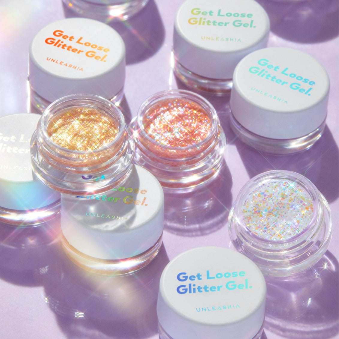 UNLEASHIA Get Loose Glitter Gel (#01 to #07) available on Koolseoul.com, your Korean Eshop from Seoul !