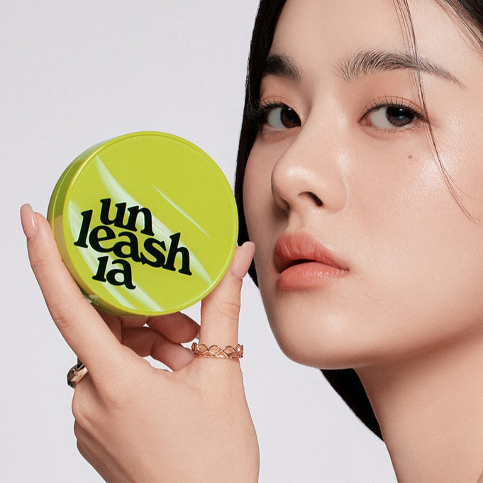 UNLEASHIA Satin Wear Healthy Green Cushion | Kool Seoul