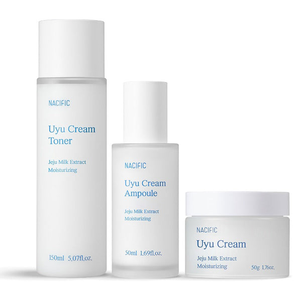 NACIFIC Uyu Cream Set Of 3 (Cream+Ampoule+Toner) available on Koolseoul.com, your Korean Eshop from Seoul !