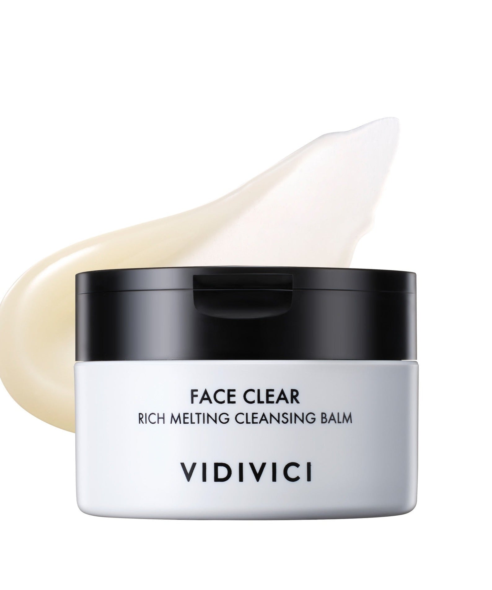 Image of VIDIVICI Face Clear Rich Melting Cleansing Balm 100ml, showing the product container and texture.