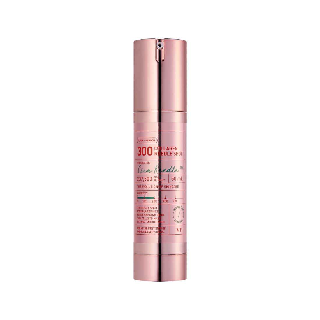 VT COSMETICS Collagen Reedle ShotÂ® bottle in pink packaging, offering advanced skincare with collagen infusion.