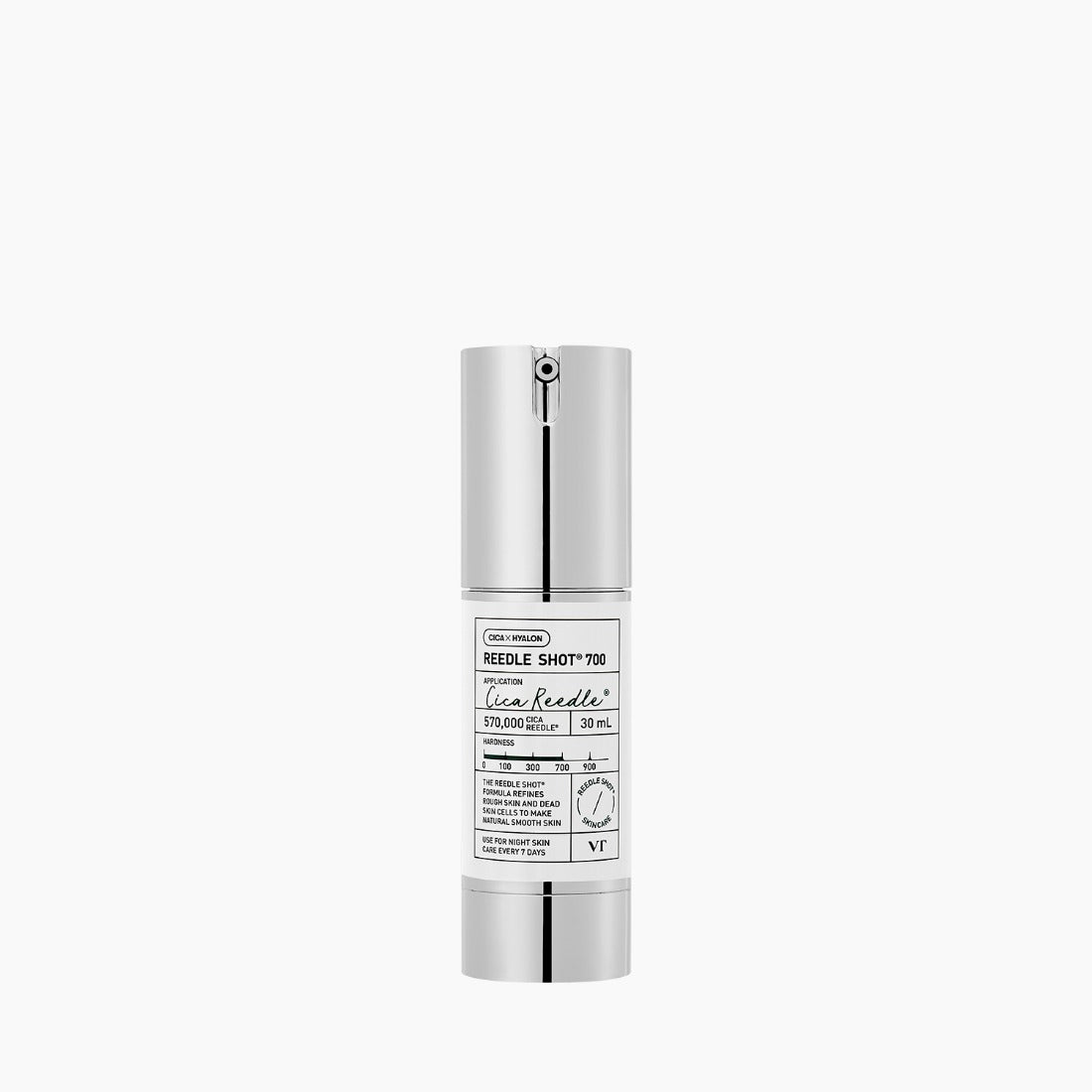 VT COSMETICS Reedle ShotÂ® skincare product bottle on white background