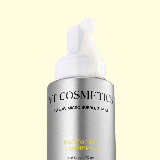 VT COSMETIC Niacinamide Glutathione Yellow Microbubble Serum 70ml bottle with pump