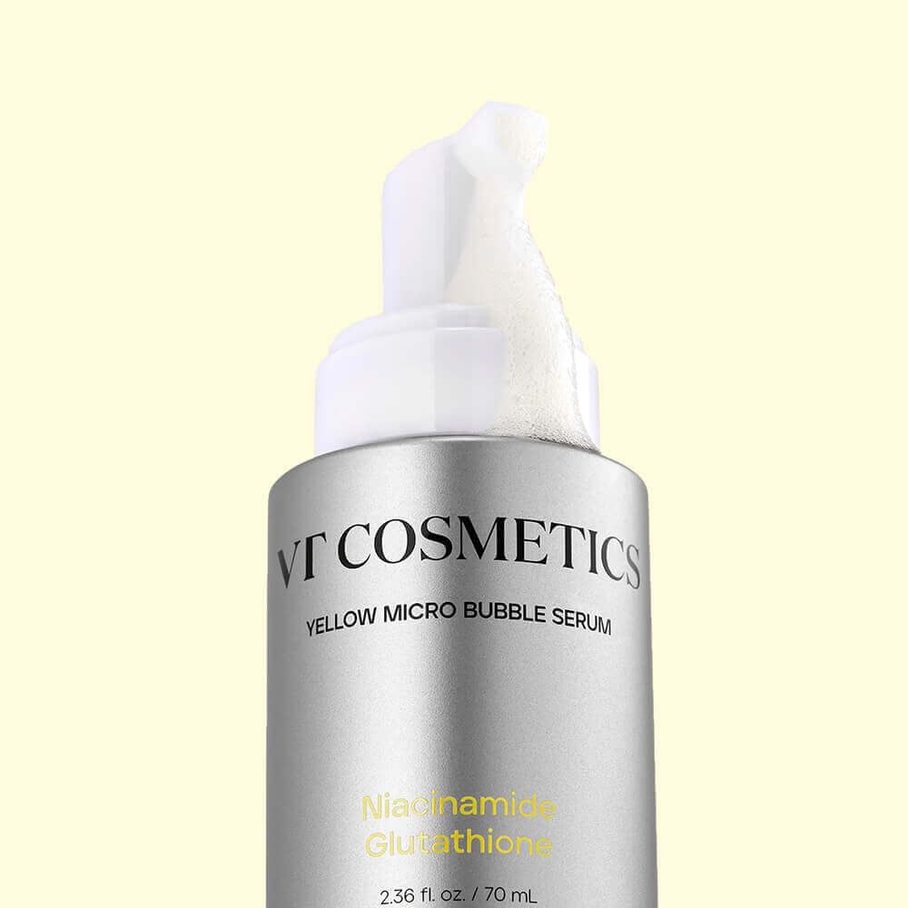 VT COSMETIC Niacinamide Glutathione Yellow Microbubble Serum 70ml bottle with pump