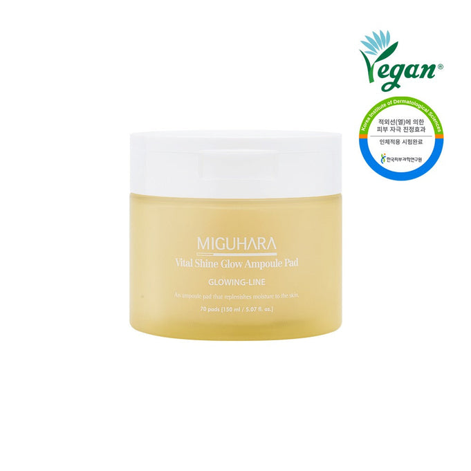 MIGUHARA Vital Shine Glow Ampoule Pad 70p | Kool Seoul