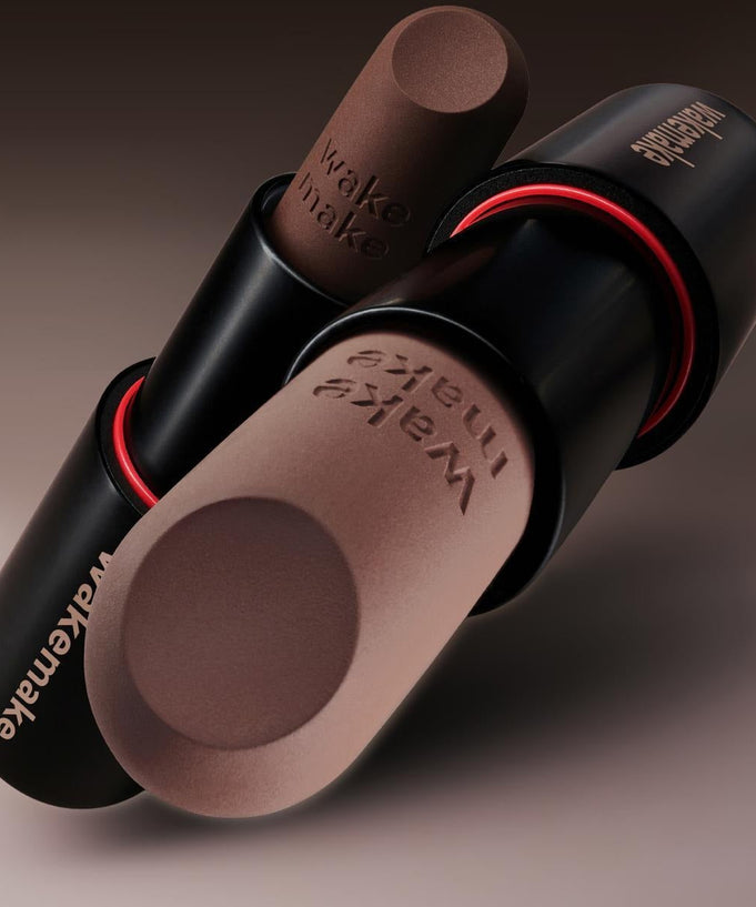 WAKEMAKE Soft Blurring Balm Stick with sleek design in elegant packaging.