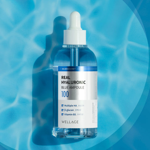 WELLAGE Real Hyaluronic Blue Ampoule 100ml available on Koolseoul.com, your Korean Eshop from Seoul !