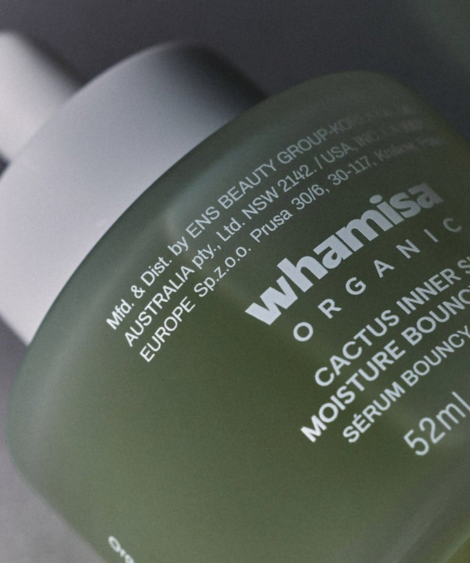 WHAMISA Cactus Inner Skin Moisture Bouncy Serum 52ml bottle close-up