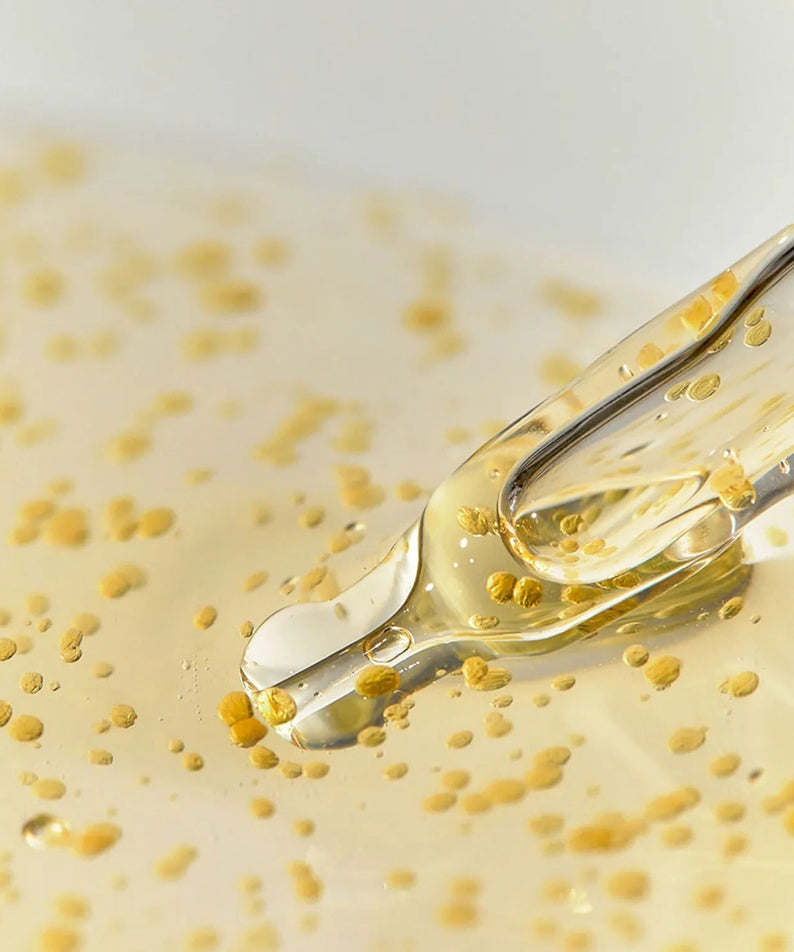 Close-up of WHIPPED Yujamong Vegan Vita Syrup Ampoule 30ml showcasing texture and formula in clear bottle.