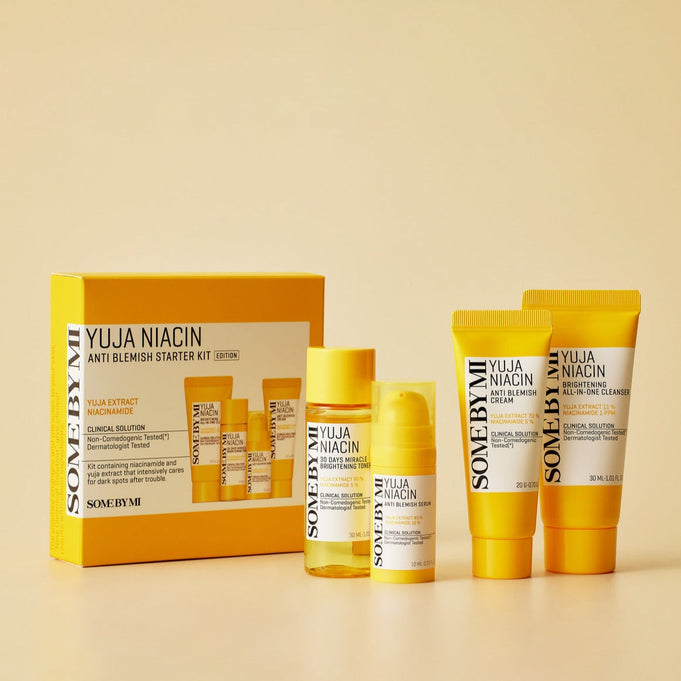 SOME BY MI Yuja Niacin Anti Blemish Starter Kit (Cleanser+Toner+Serum+Cream) | Kool Seoul