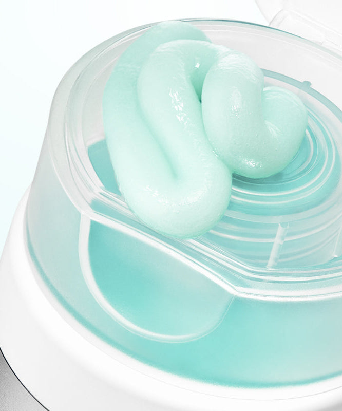 Close-up of ANUA PDRN Hyaluronic Acid Moisture Cleansing Foam 150ml with gel texture and clear container