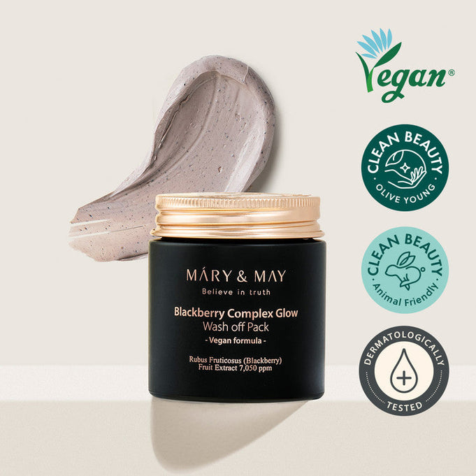 MARY & MAY Blackberry Complex Glow Wash off Pack 125g | Kool Seoul