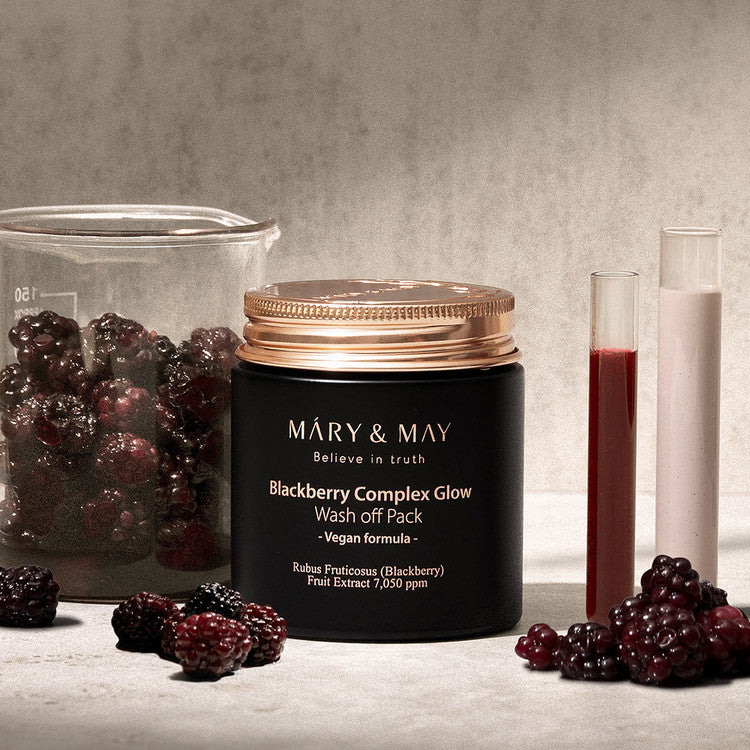 MARY & MAY Blackberry Complex Glow Wash off Pack 125g | Kool Seoul