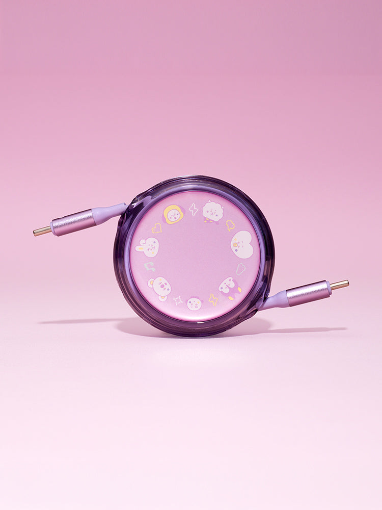 BT21 100W RETACTABLE USB-C CABLE (The Journey 90cm)