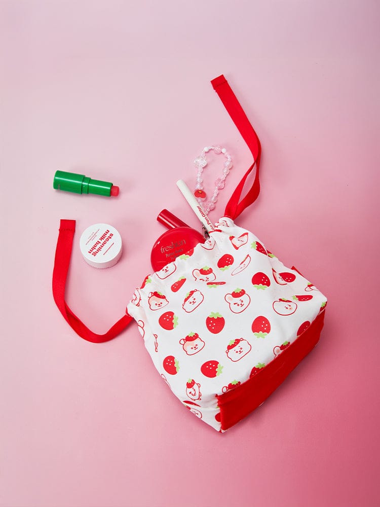 BT21 STRING POUCH STRAWBERRY PARTY