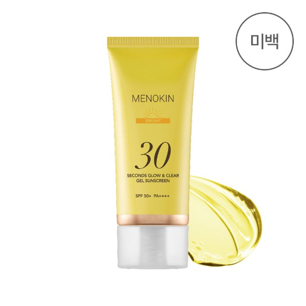 MENOKIN 30 Seconds Glow & Clear Gel Sunscreen Bright SPF50+ 50 ml