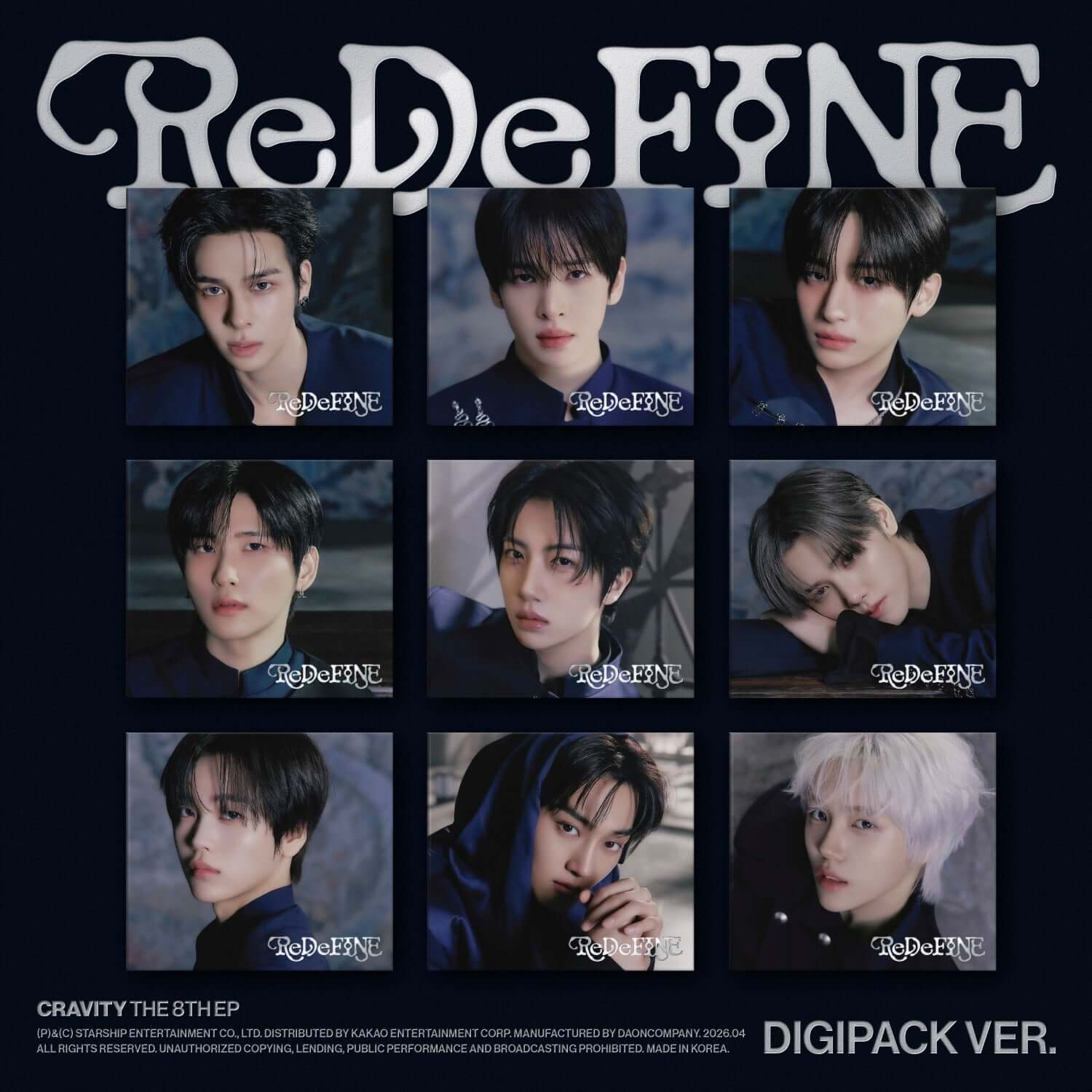Cravity - Cravity The 8TH Ep [Redefine] (Digipack Ver.) (Limited) (Random 1 Of 9) - Album Kpop