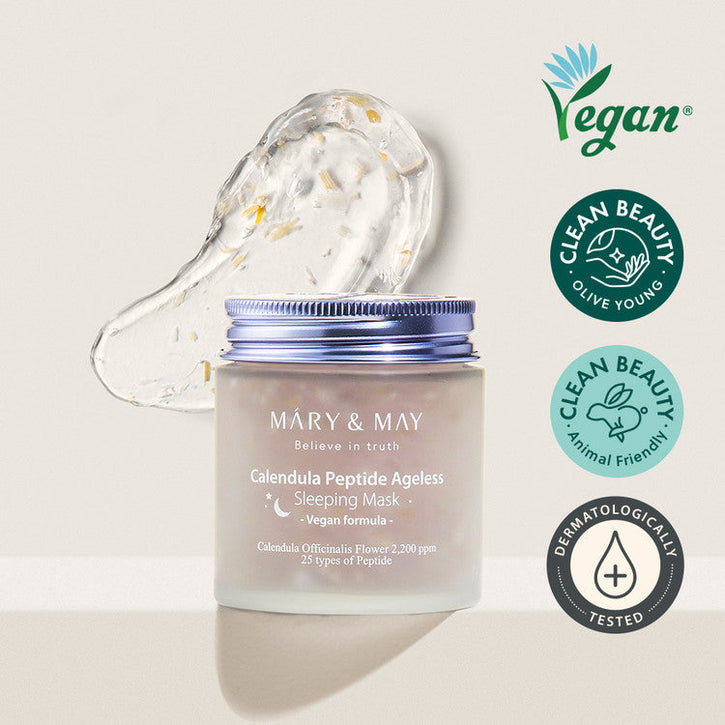 MARY & MAY Calendula Peptide Ageless Sleeping Mask 110g | Kool Seoul