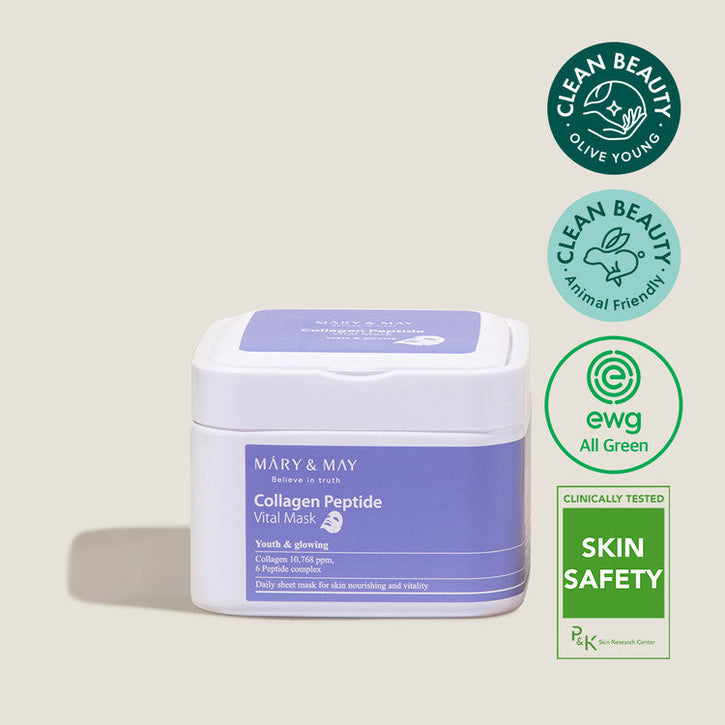 MARY & MAY Collagen Peptide Vital Mask x30 | Kool Seoul