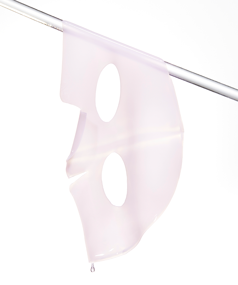 COSRX The Peptide Collagen Lifting Glow Hydrogel Mask - 3 sheets hanging on a rod