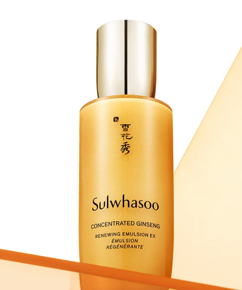 SULWHASOO Concentrated Ginseng Renewing Emulsion EX 125ml bottle, anti-aging skincare with ginseng extract for firm and hydrated skin.