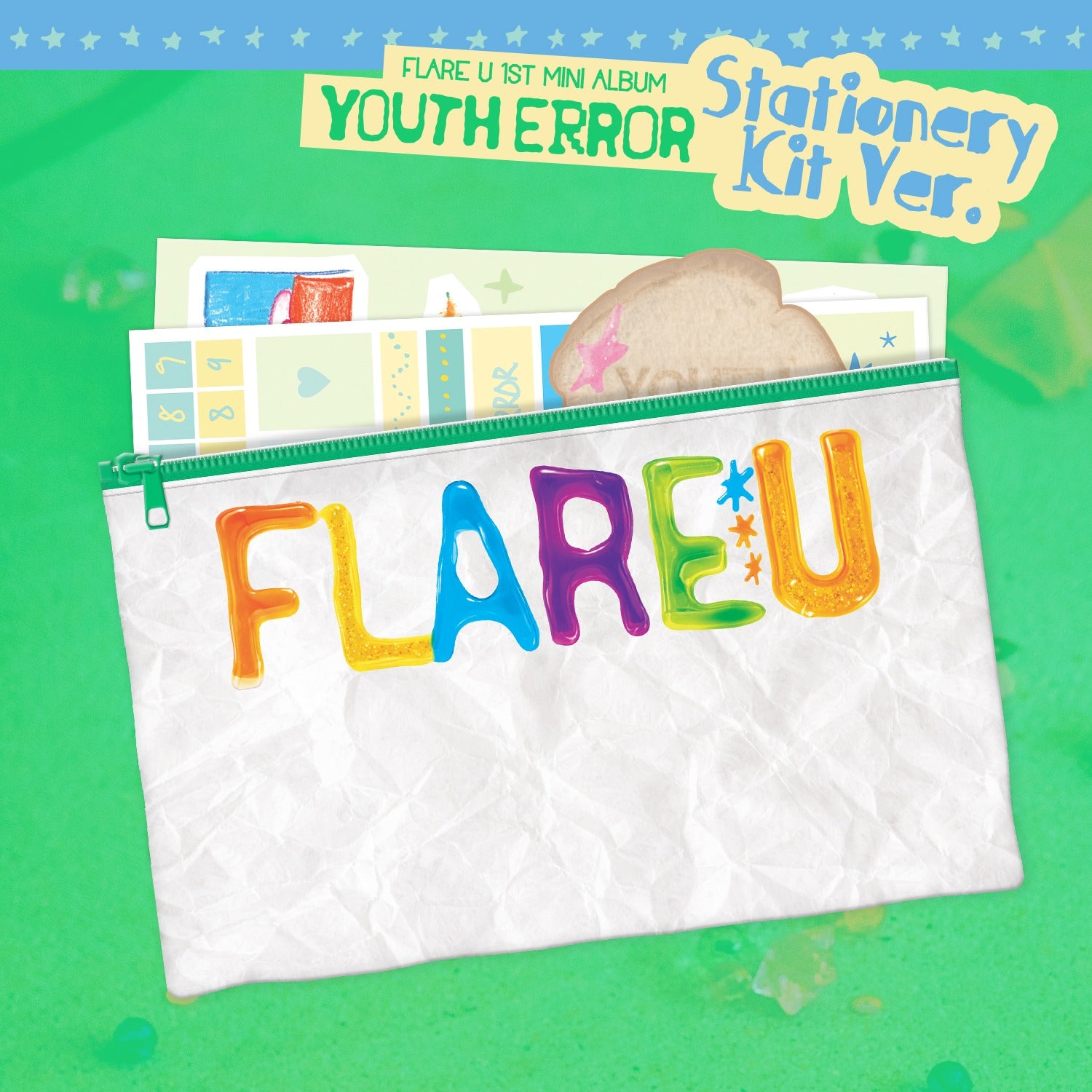 FLARE U - 1st Mini Album [YOUTH ERROR] (Stationery Kit Ver.) - Kpop Album Koolseoul