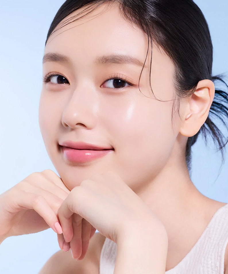 Close-up of a woman with clear skin using ETUDE Pure Mildly Acidic Cleansing Milk 200ml